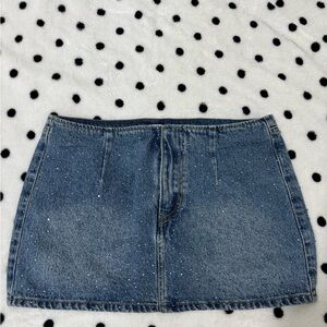 Forever 21 Sparkling Denim Mini Skirt